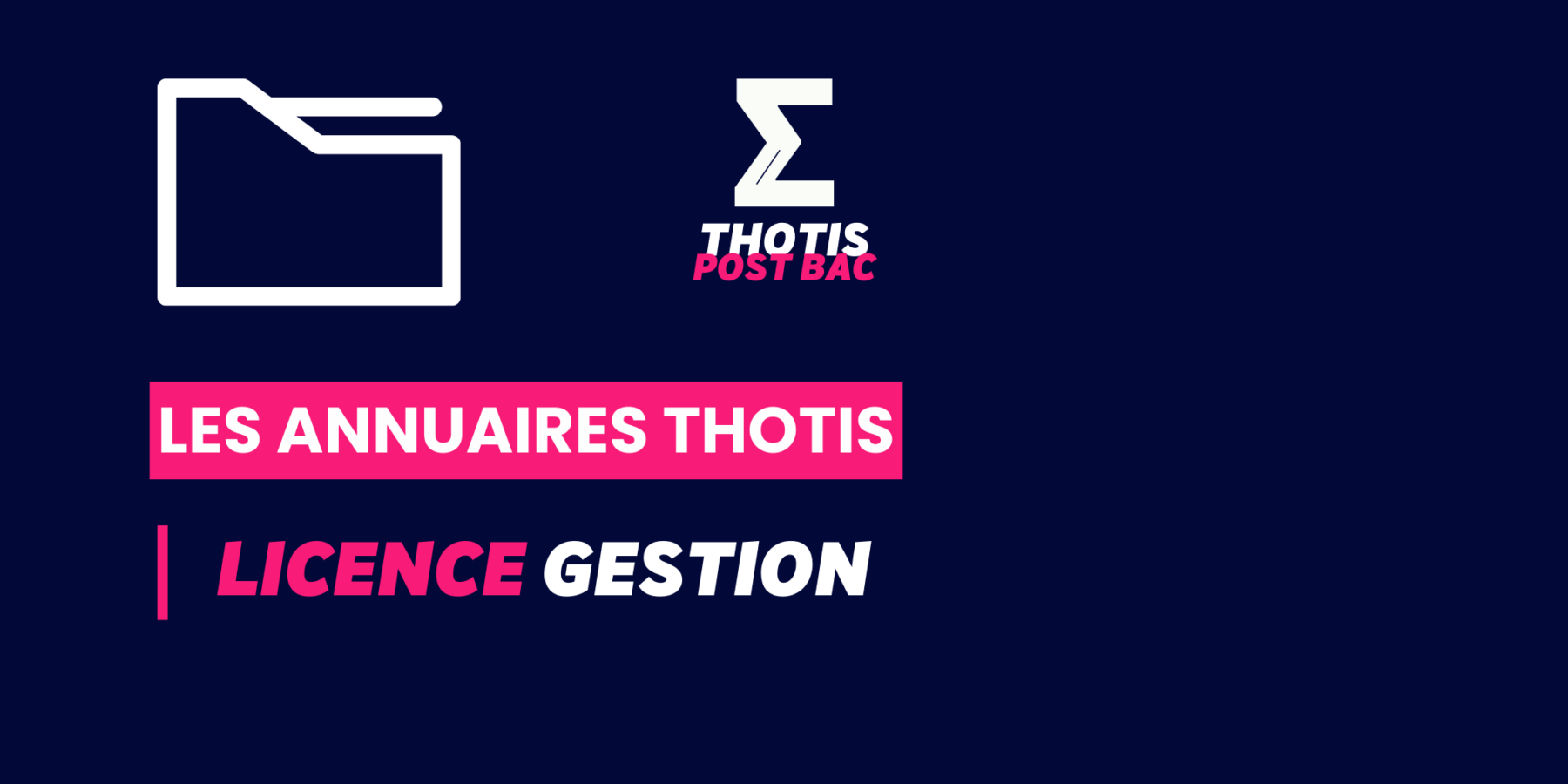 Annuaire Thotis – Licence Gestion Annuaire Thotis - Licence Gestion