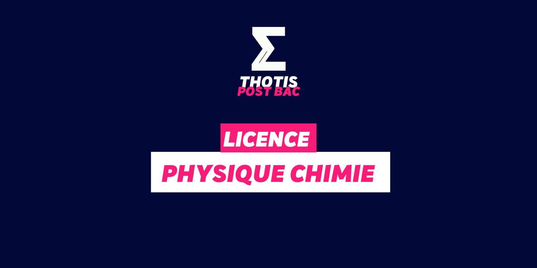 Licence Physique Chimie Licence Physique Chimie