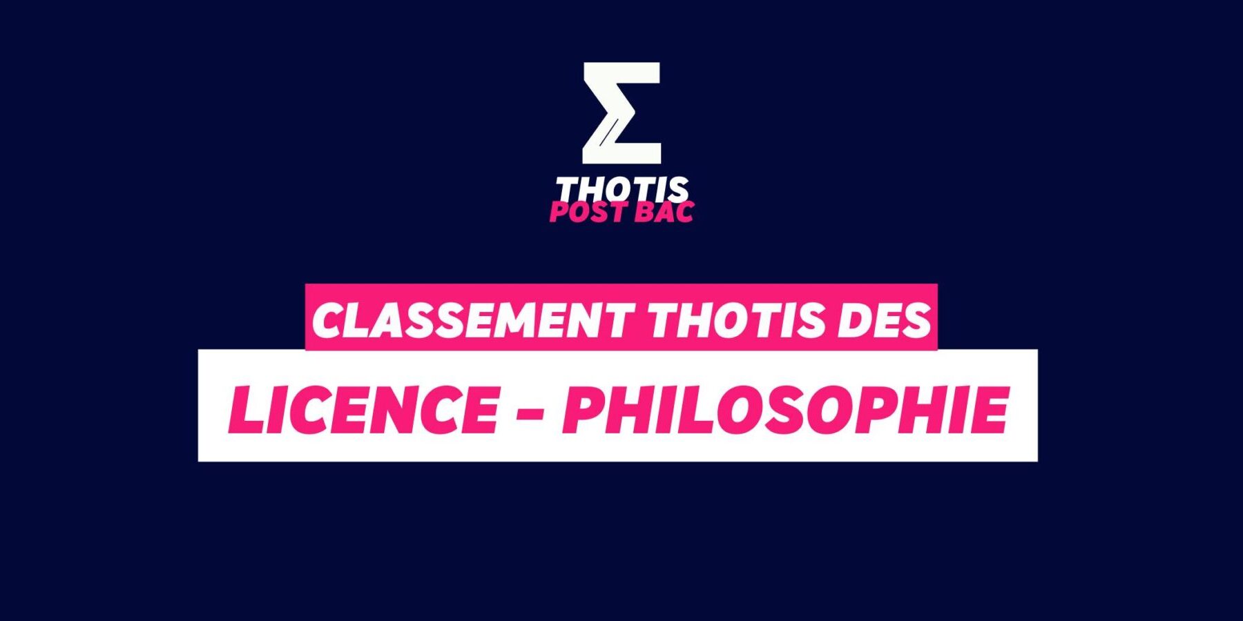 Classement Thotis – Licence Philosophie Classement Thotis - Licence Philosophie