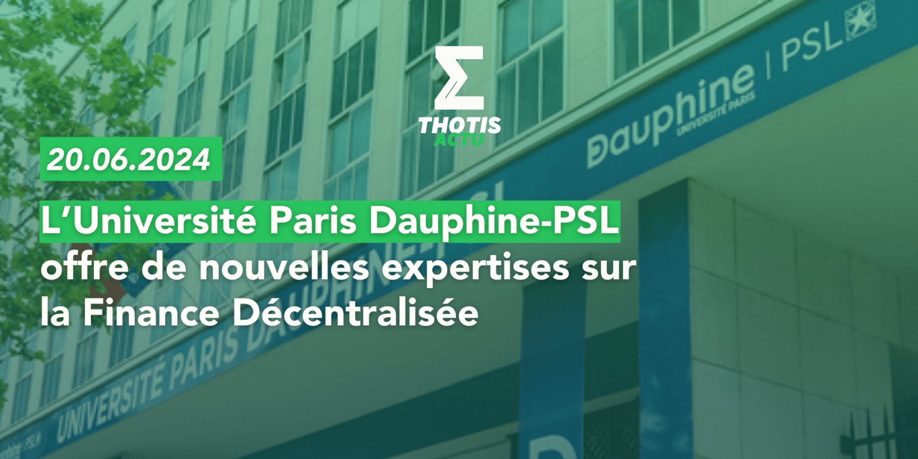 L’Université Paris Dauphine-PSL offre de nouvelles expertises sur la Finance Décentralisée