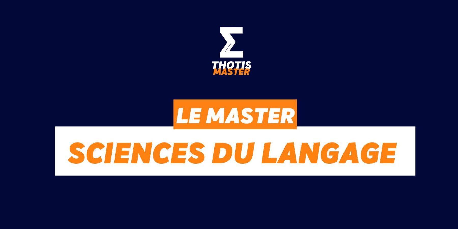Master Sciences du langage Master Sciences du langage