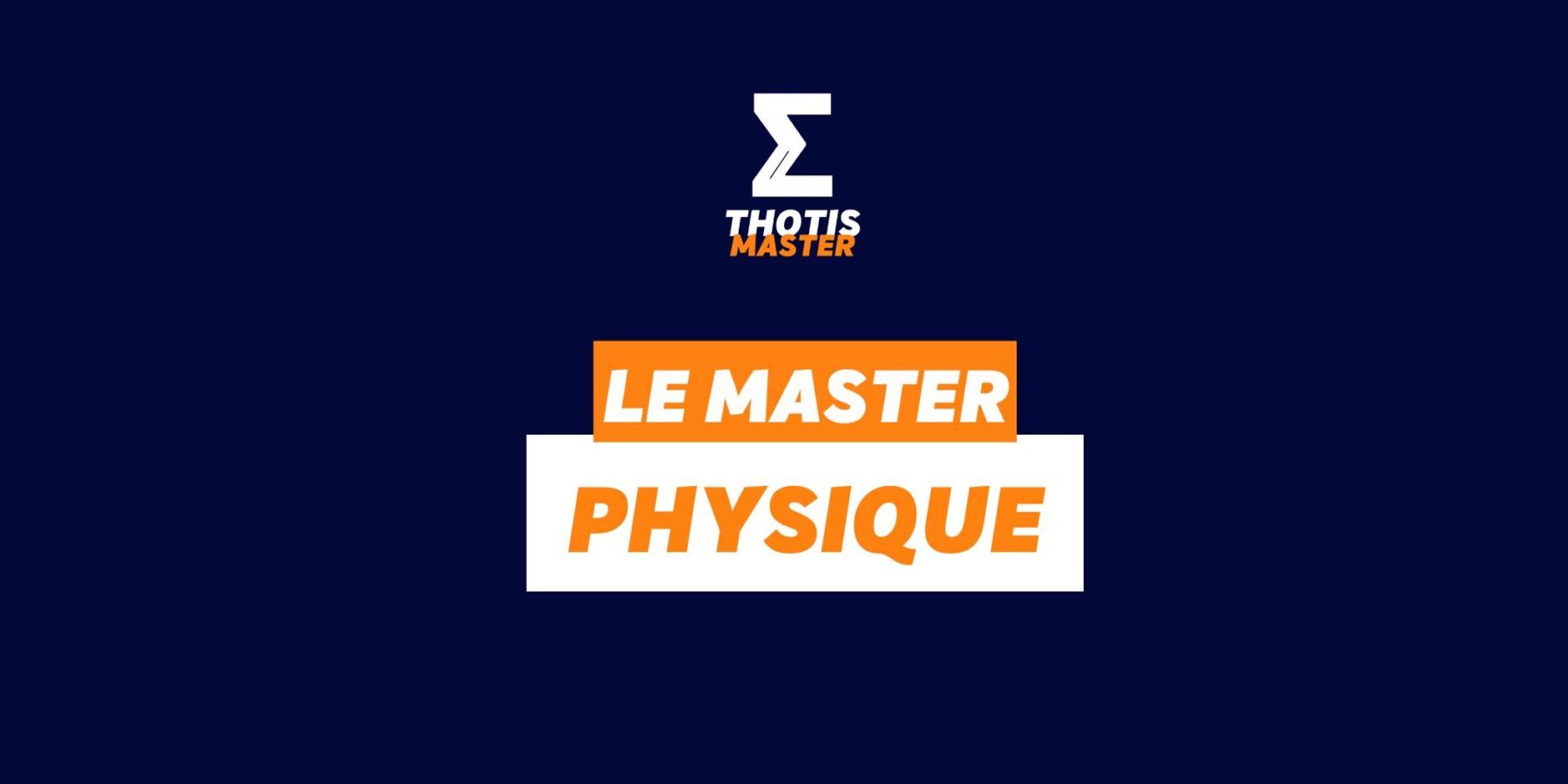 Master physique Master Physique