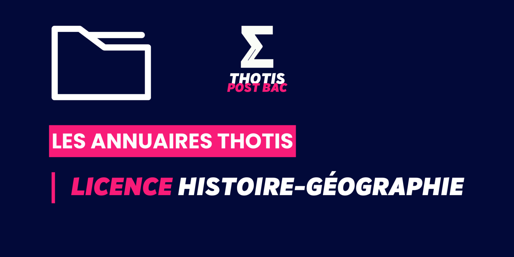 Annuaire Thotis – Licence Histoire/Géographie Annuaire Thotis - Licence Histoire/Géographie