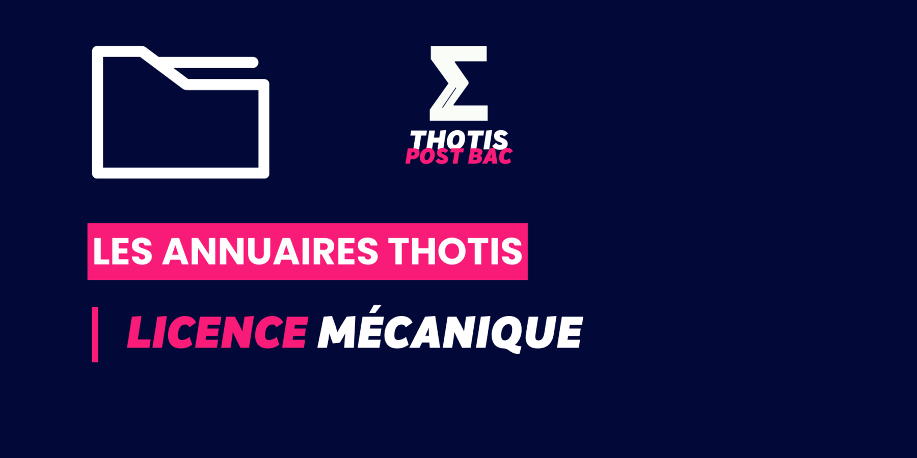 Annuaire Thotis – Licence Mécanique Annuaire Thotis - Licence Mécanique