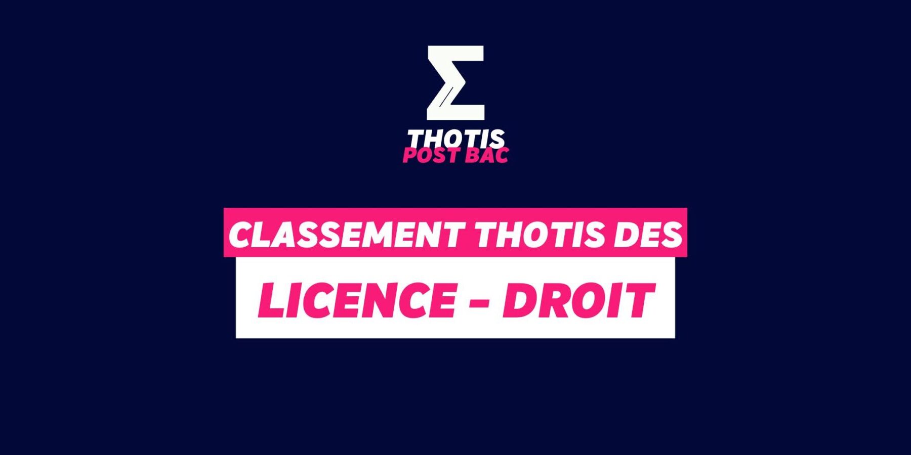 Classement Thotis -licence droit Classement Thotis -licence droit