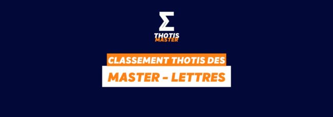 Classement Master – Lettres