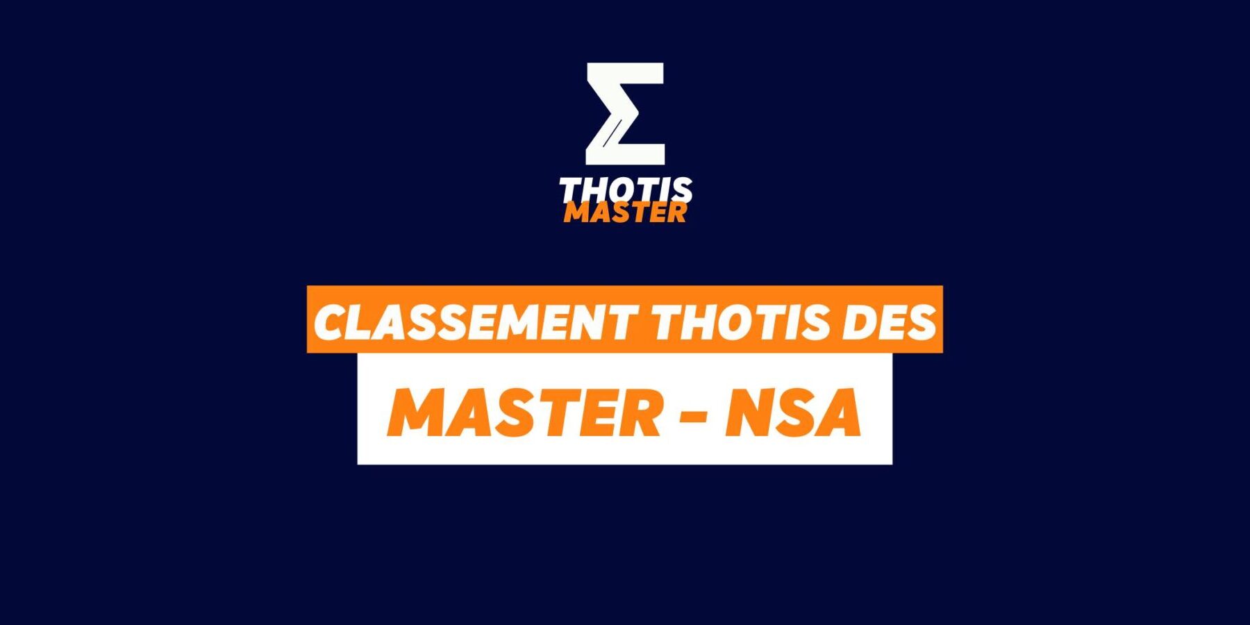 Classement Master – NSA