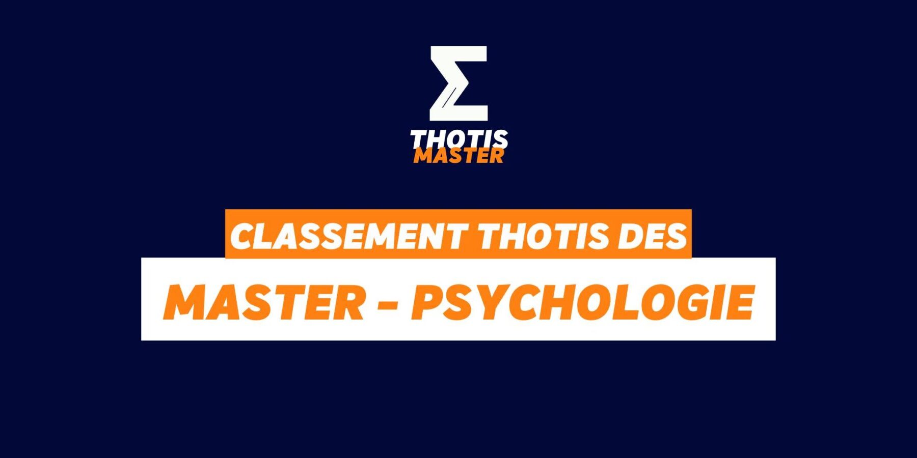 Classement Master – Psychologie