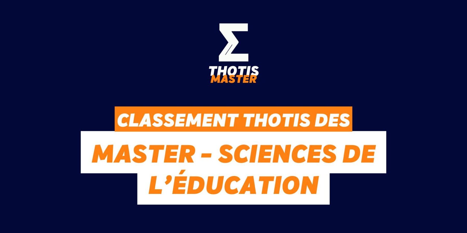Classement Master – SDE
