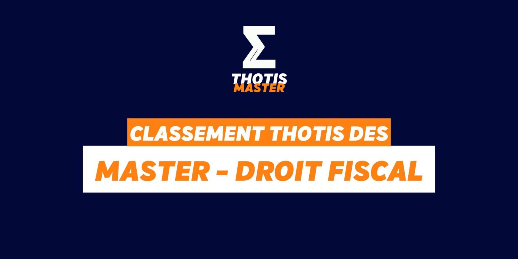 Classement Master – Droit Fiscal