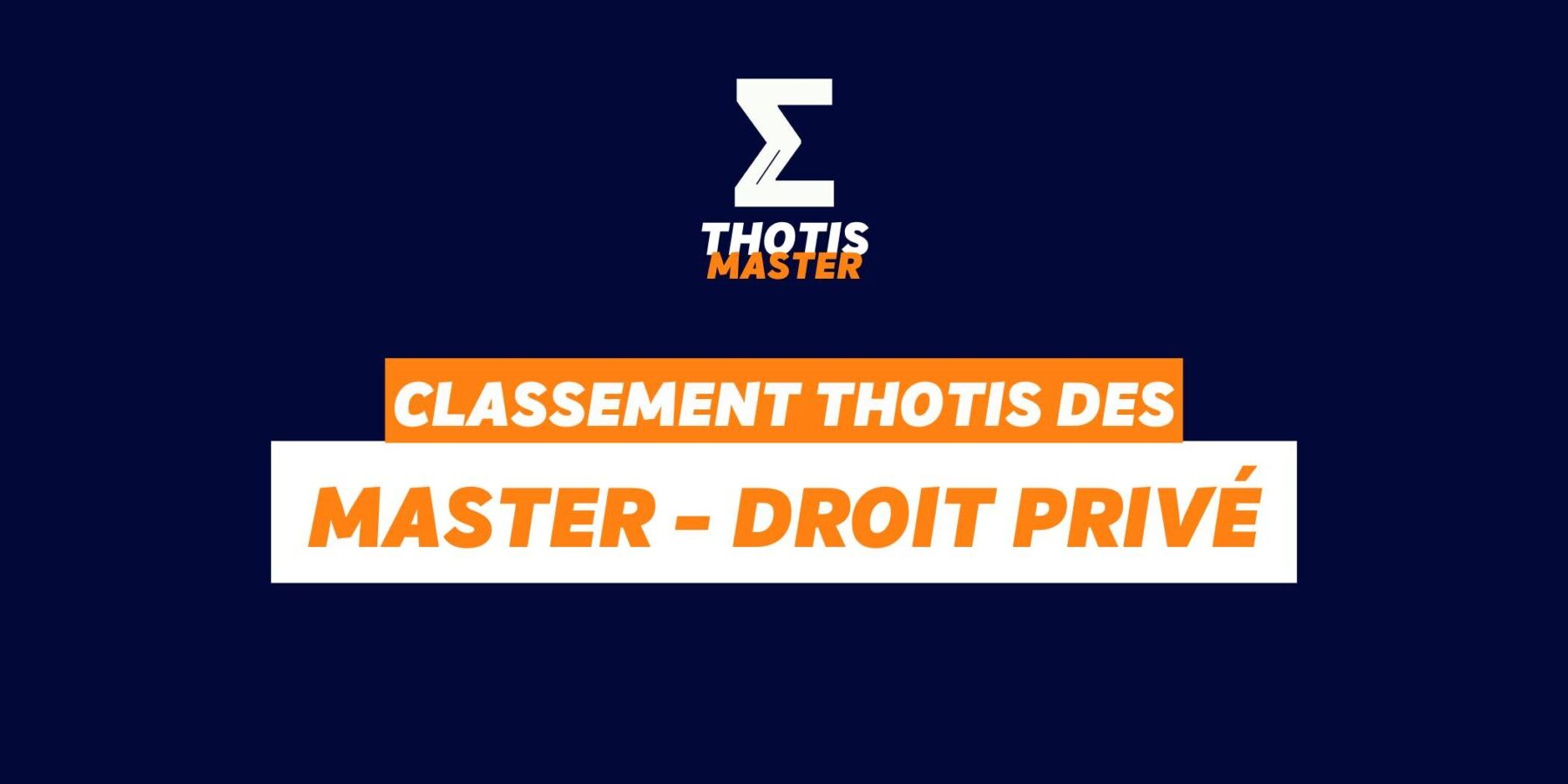 Classement Master – Droit Privé
