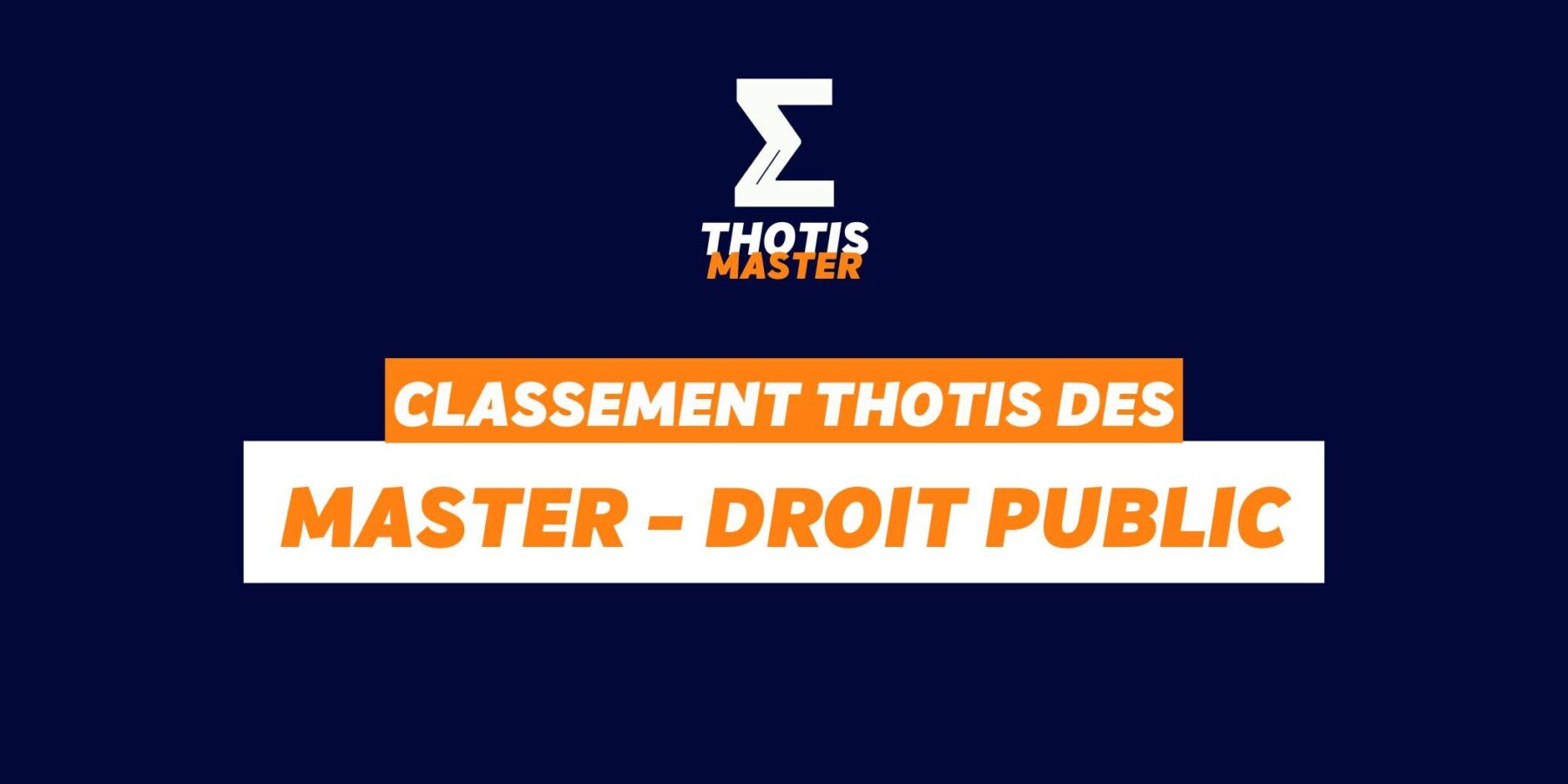 Classement Master – Droit Public