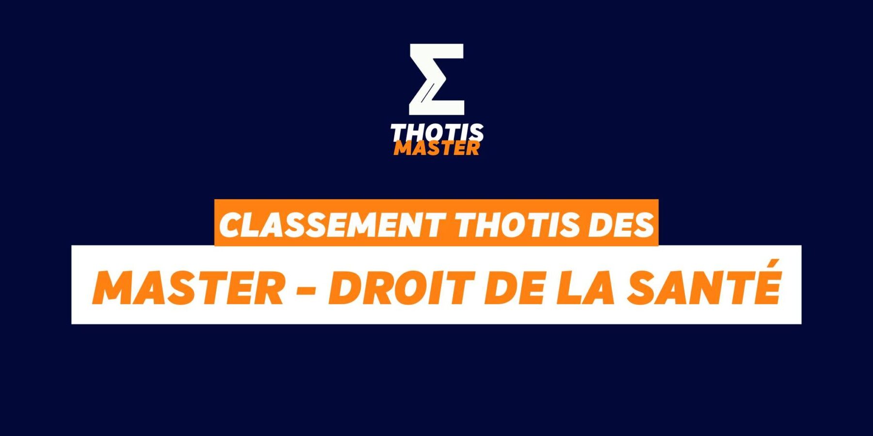Classement Master – Droit de la santé