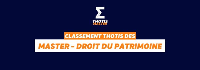 Classement Master – Droit du Patrimoine