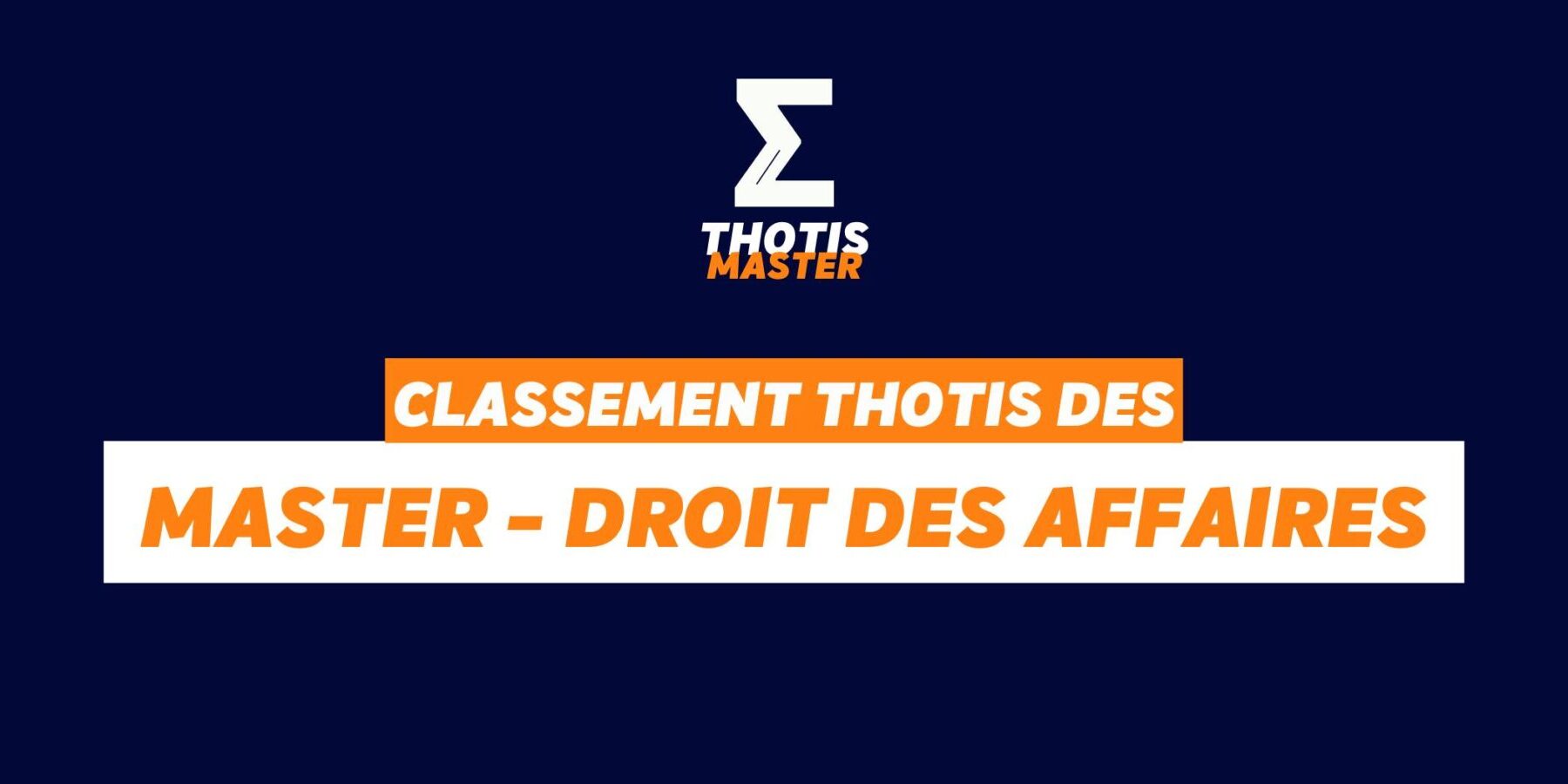 Classement Master – Droit s affaires
