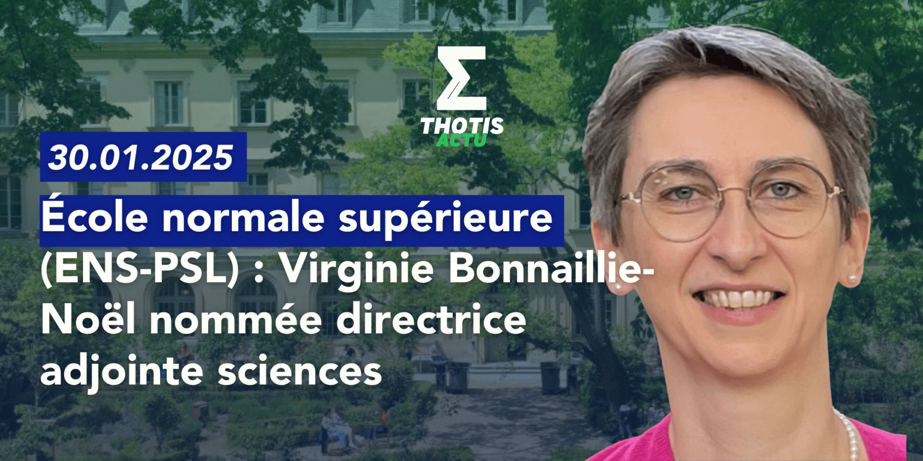 École normale supérieure (ENS-PSL) Virginie Bonnaillie-Noël nommée directrice adjointe sciences