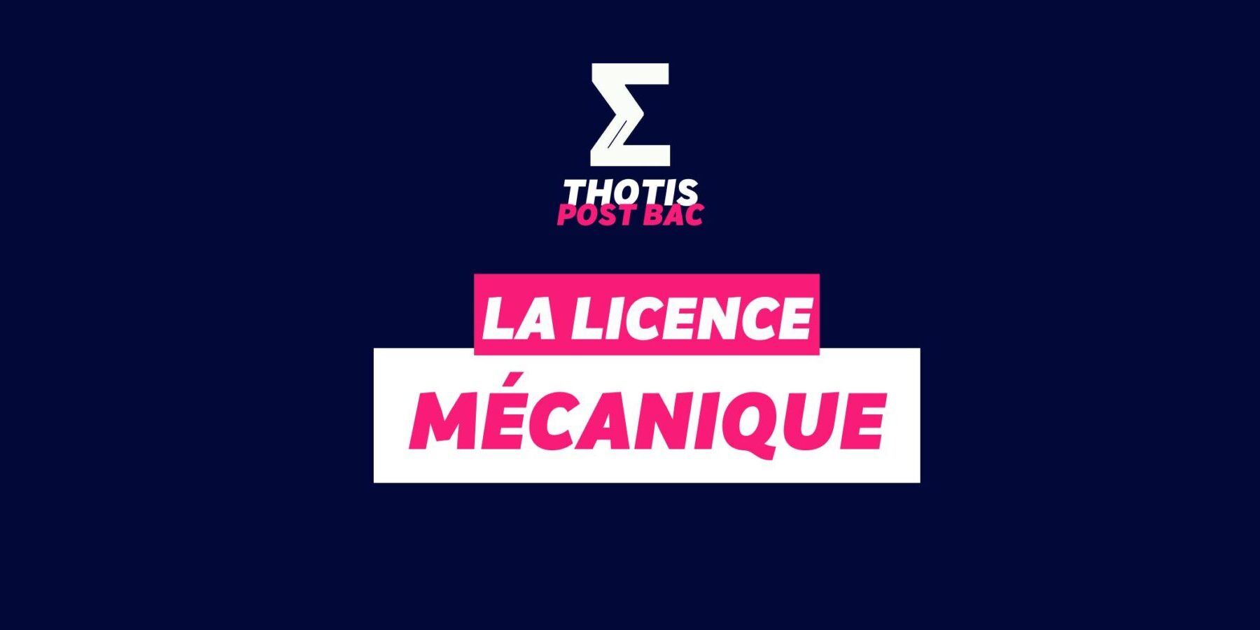 Licence Mécanique Licence Mécanique