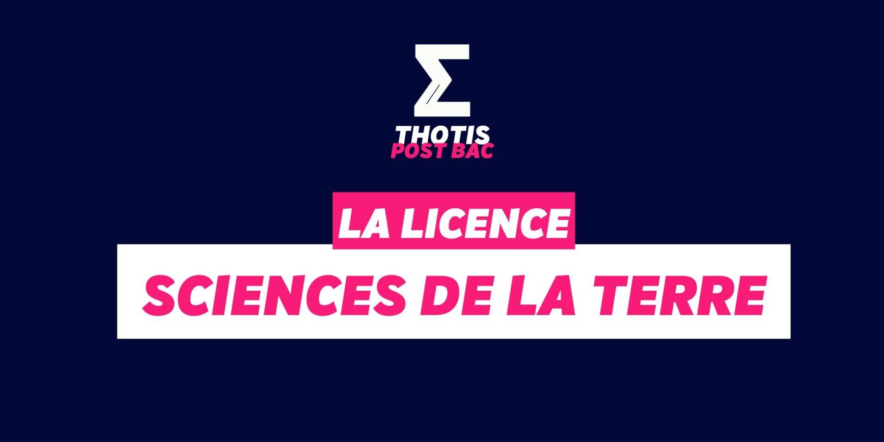 Licence Sciences de la Terre Licence Sciences de la Terre