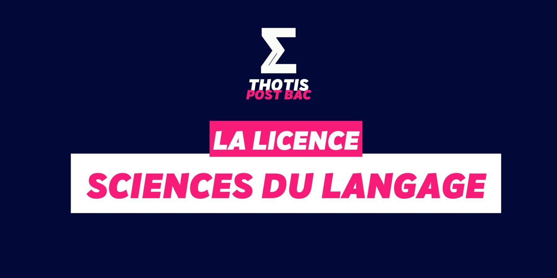 Licence Sciences du Langage Licence Sciences du Langage