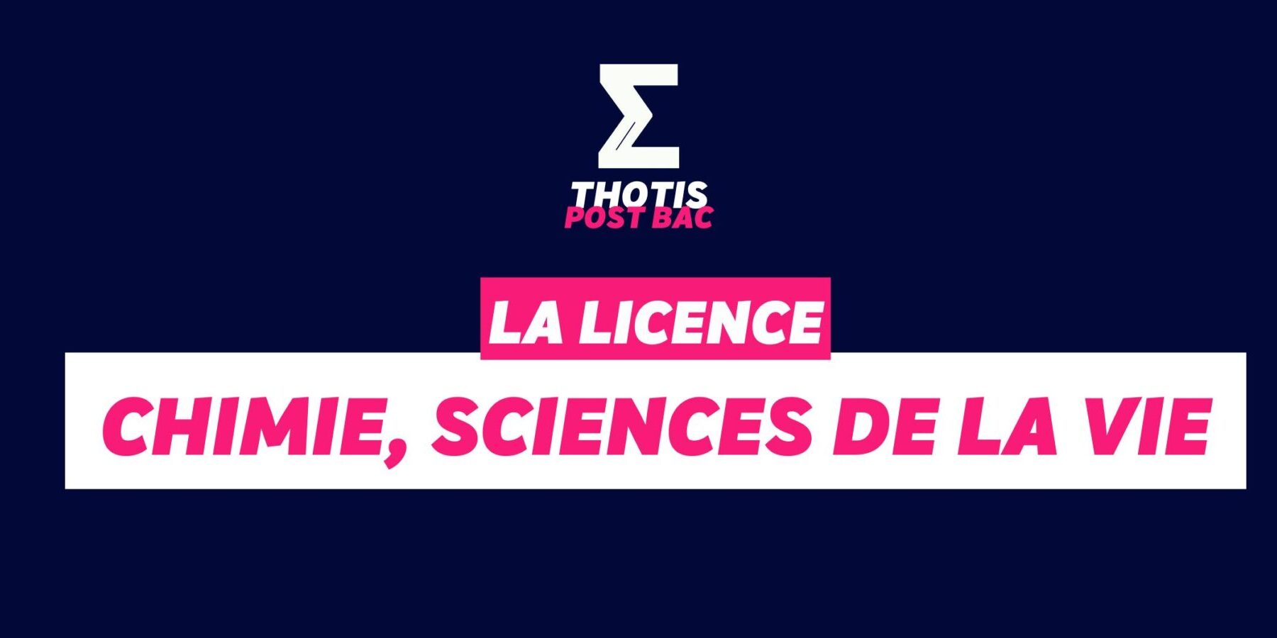 Licence Chimie, Sciences de la Vie Licence Chimie, Sciences de la Vie