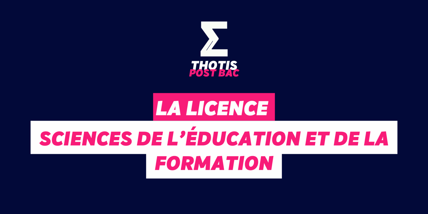 licence sciences de l’éducation et de la formation