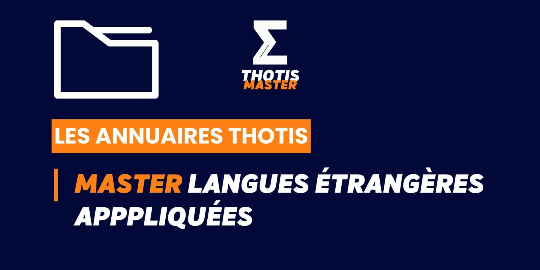 Thotis Annuaire – Master LEA Thotis Annuaire - Master LEA