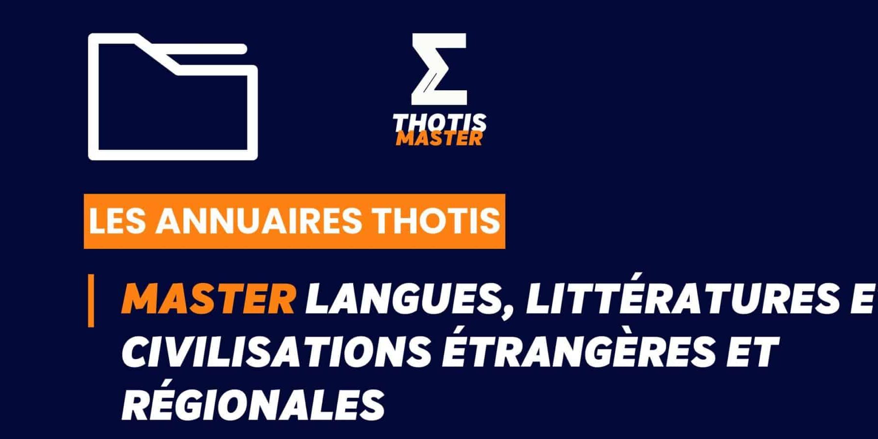 Annuaire – Master LLCER