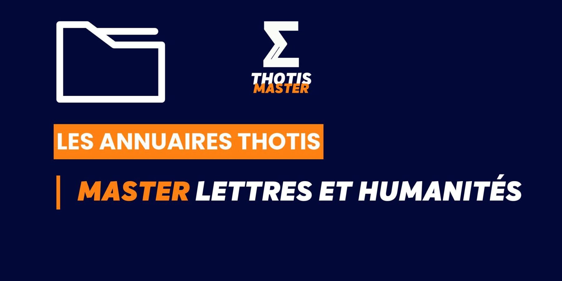 Thotis Annuaire – Master Lettres et humanités Thotis Annuaire - Master Lettres et humanités