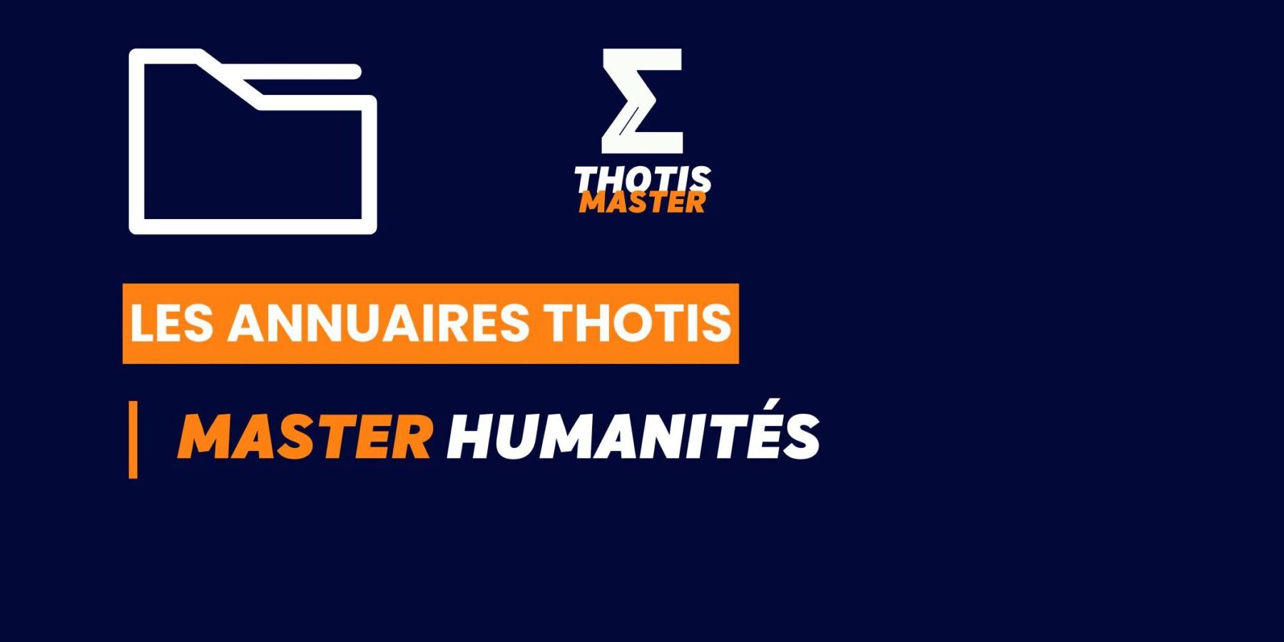 Thotis Annuaire - Master humanités