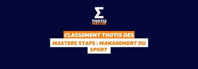 classement Master STAPS Management du sport