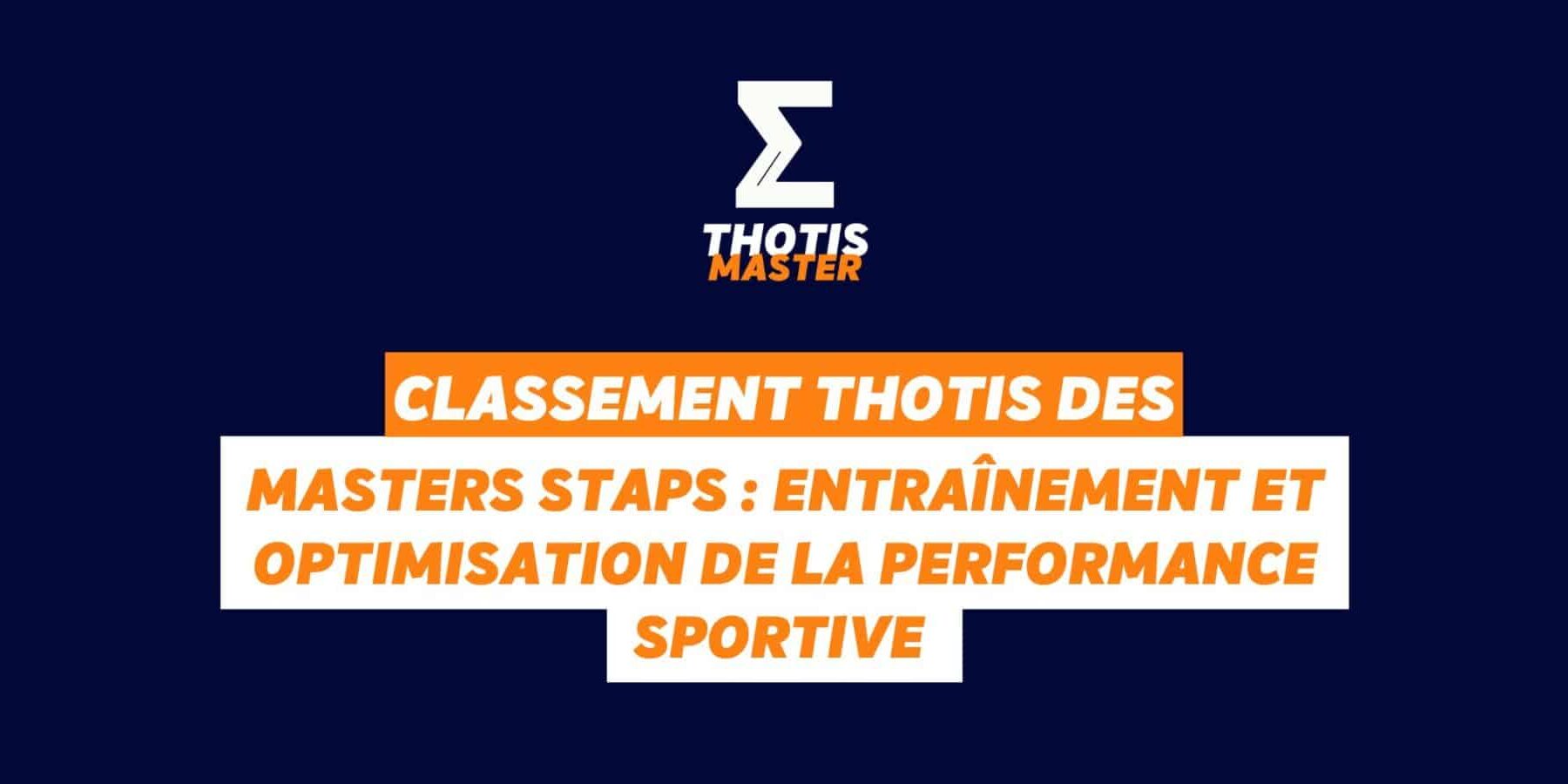 Classement MASTER STAPS : entrainement et optimisation de la performance sportive MÉDIAS INTERACTIFS (3)