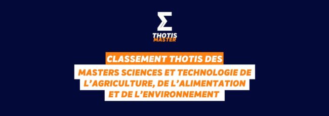 Classement MASTER sciences et technologie de l’agriculture