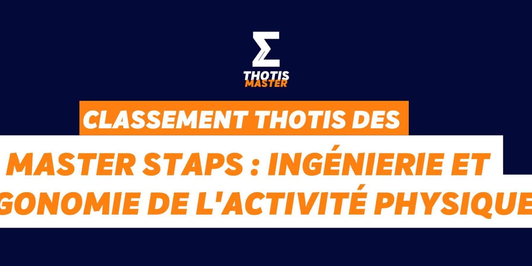 Masters STAPS Ingénierie et ergonomie de l’activité physique