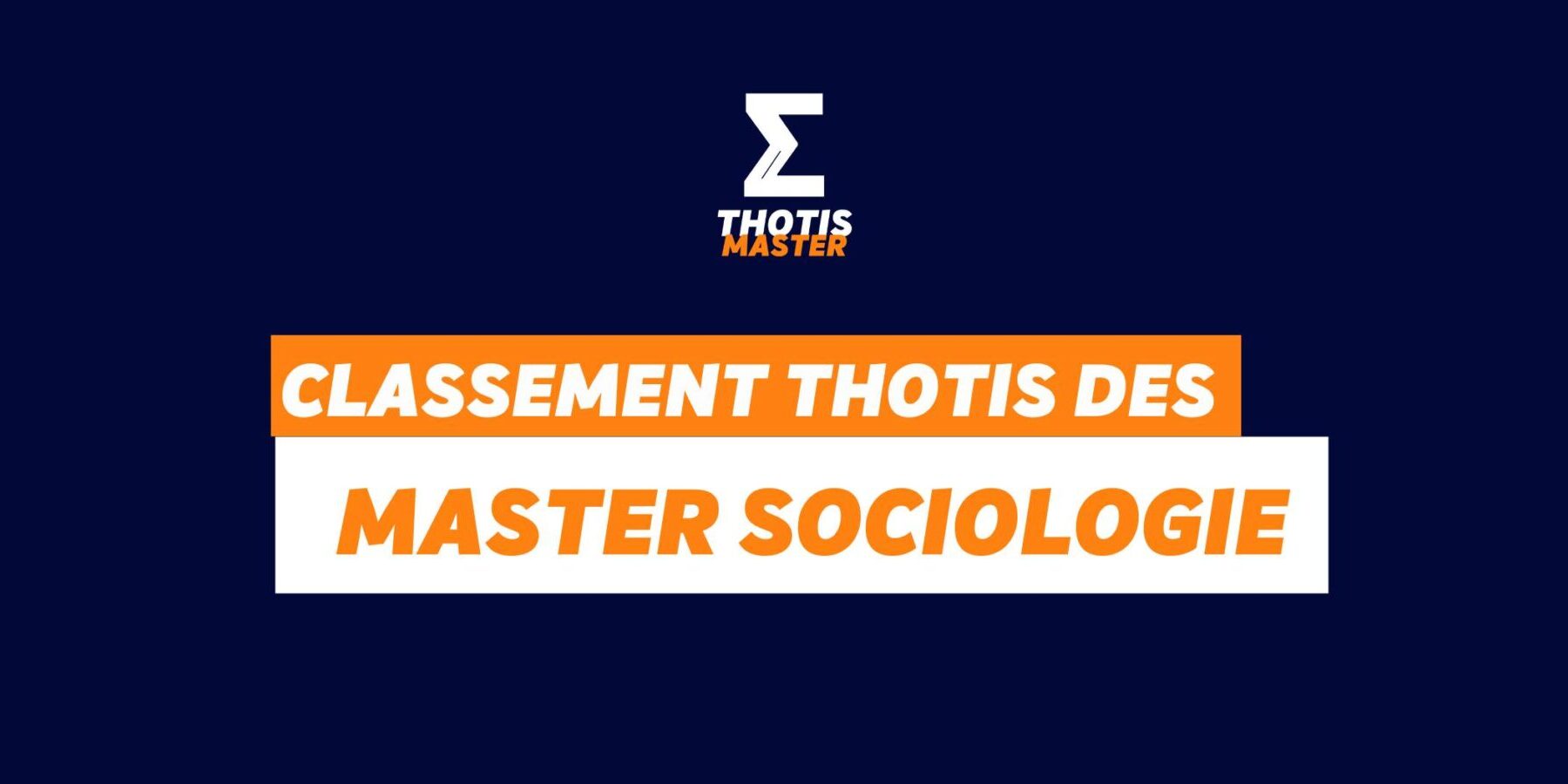 Masters sociologie
