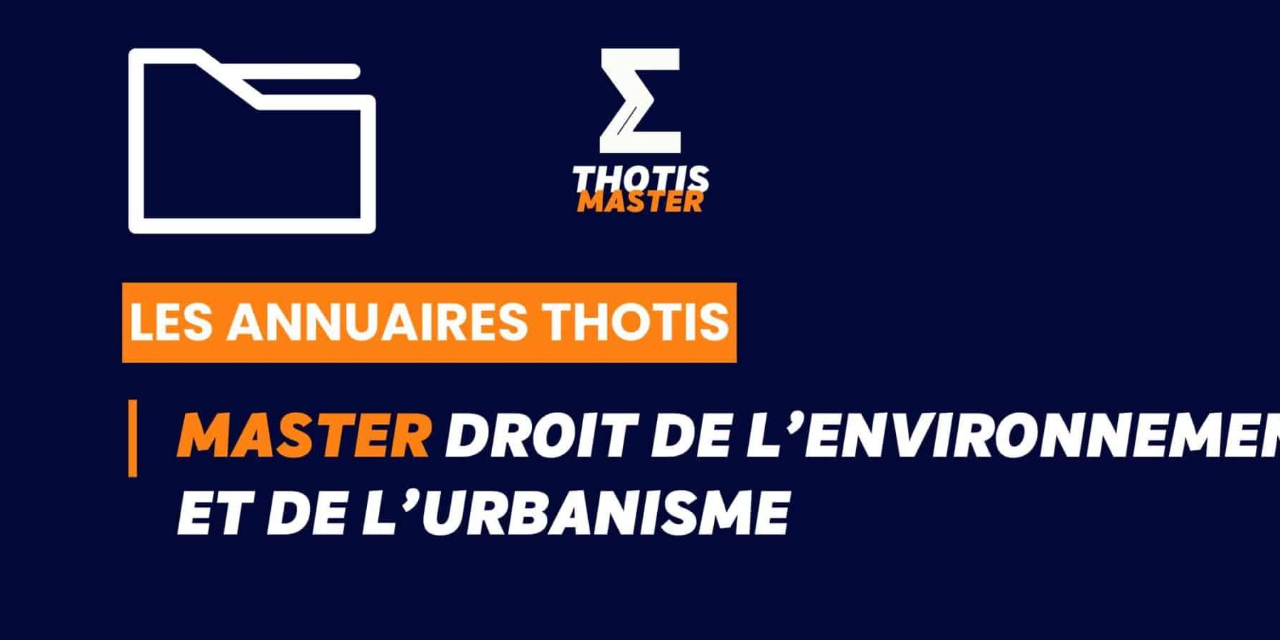 Annuaire – Master environnement et urbanislme