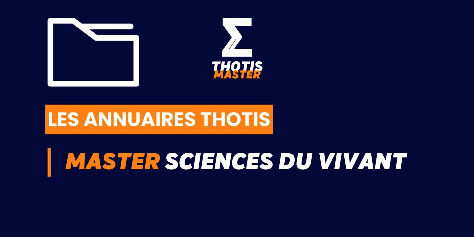 Thotis Annuaire - Master Sciences du vivant