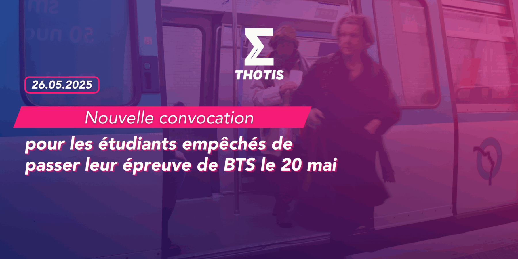 Nouvelle convocation pour les étudiants 20 mai BTS