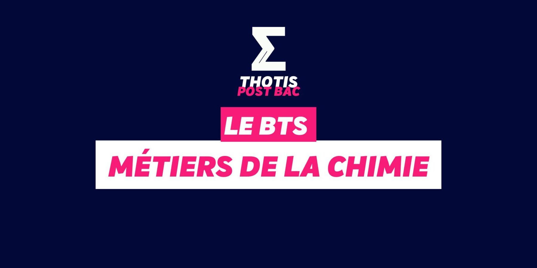 BTS métiers de la chimie