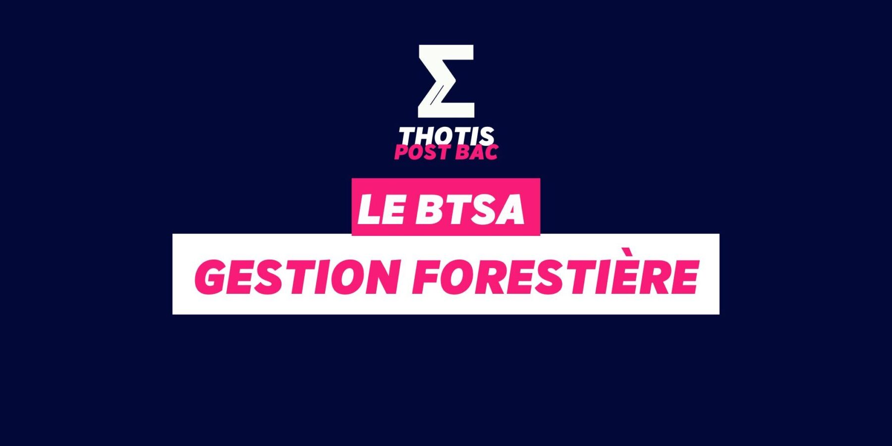 BTSA Gestion forestière