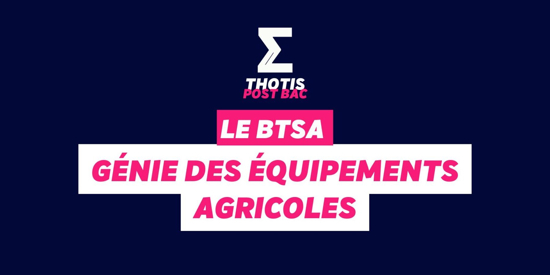 BTSA génie des équipements agricoles