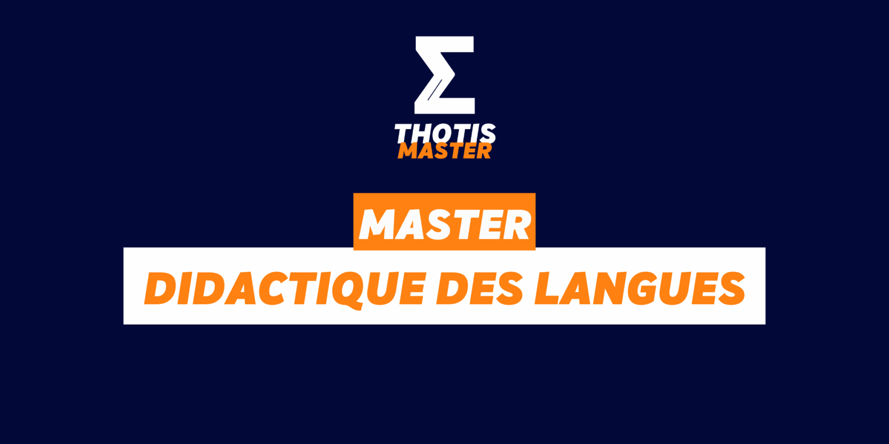 master didactique des langues