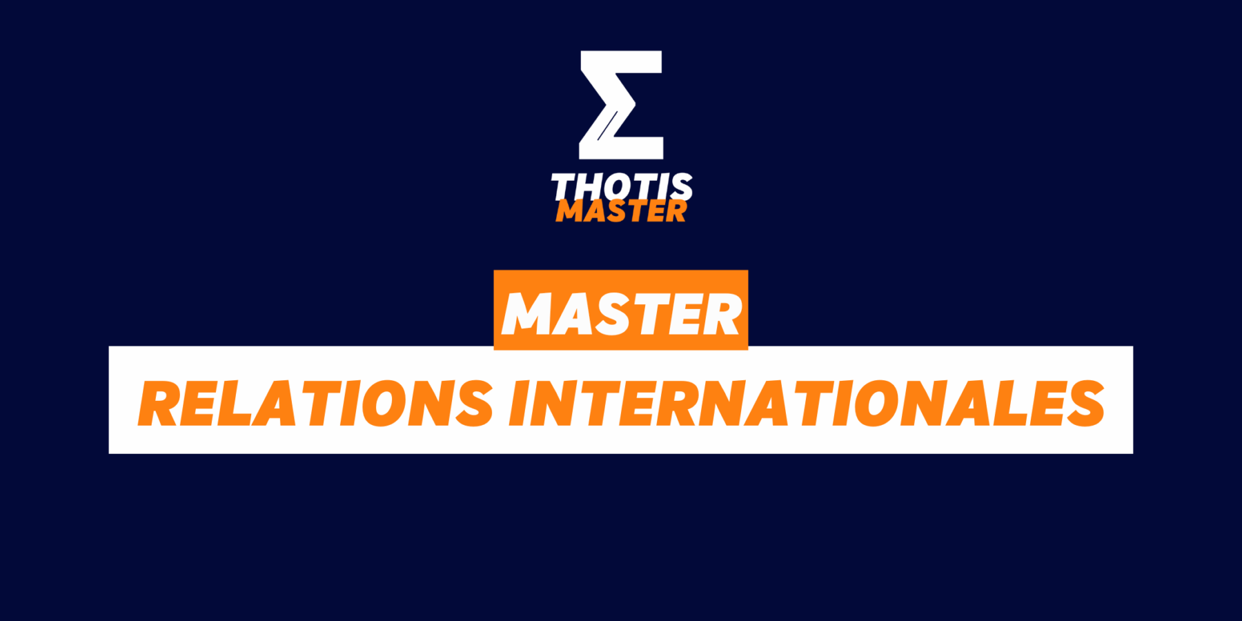 master relations internationales