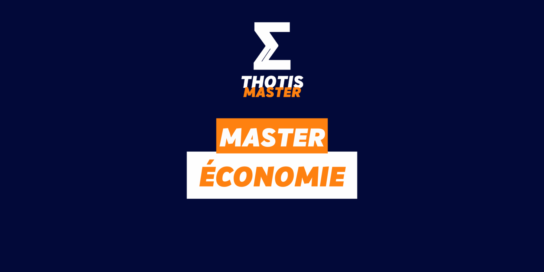 master économie