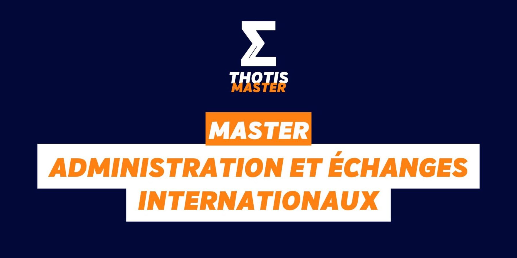 master administration et échanges internaionaux
