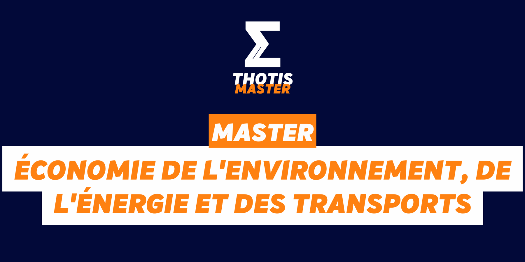 master économie de l’environnement, de l’énergie et des transports