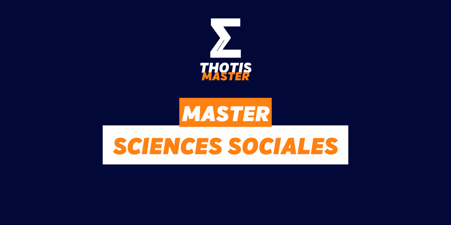 master sciences sociales