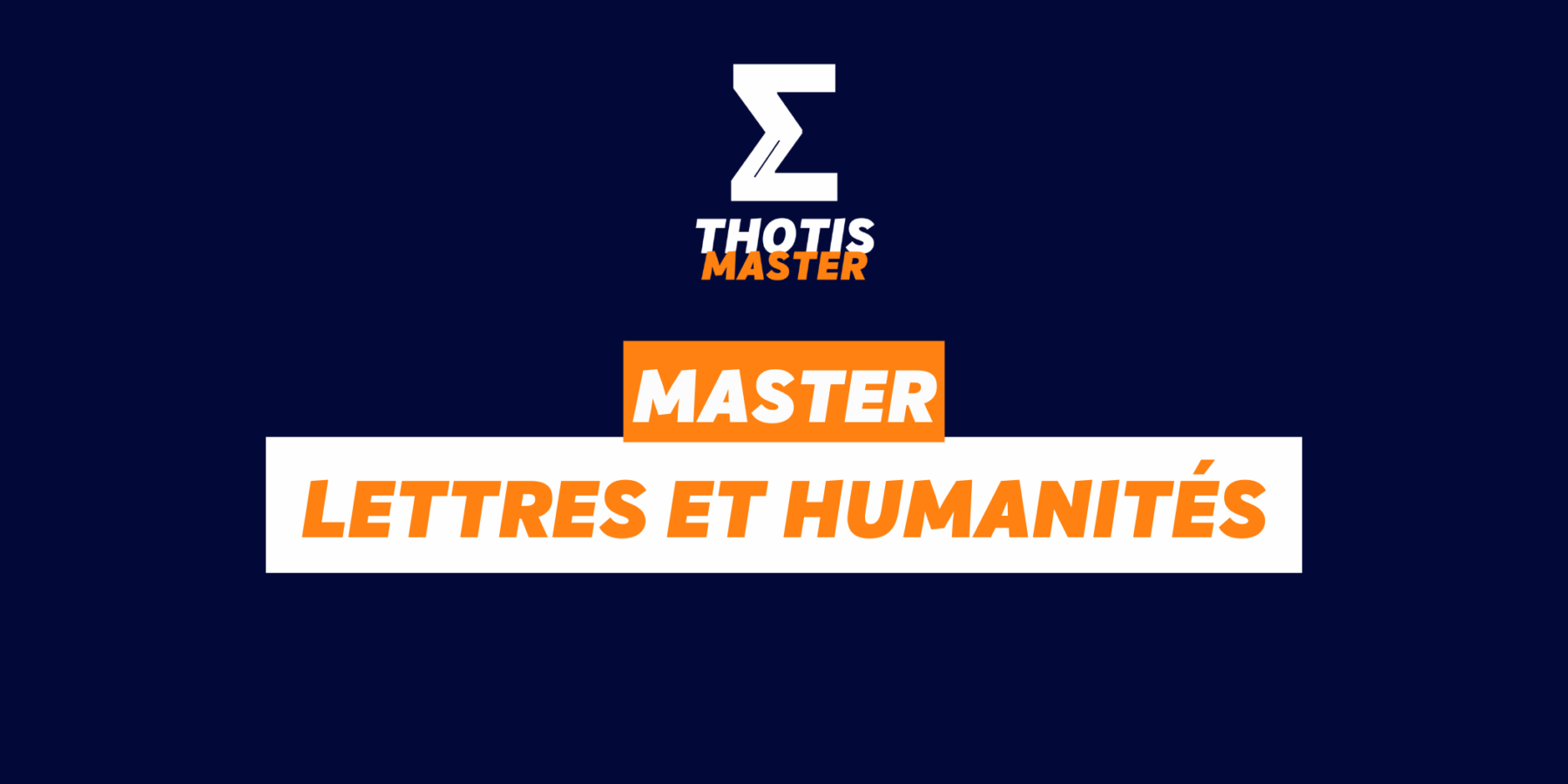 master lettres et humanités