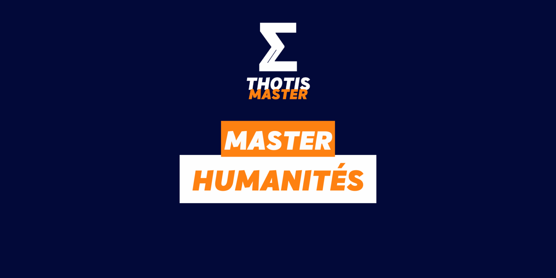 master humanités
