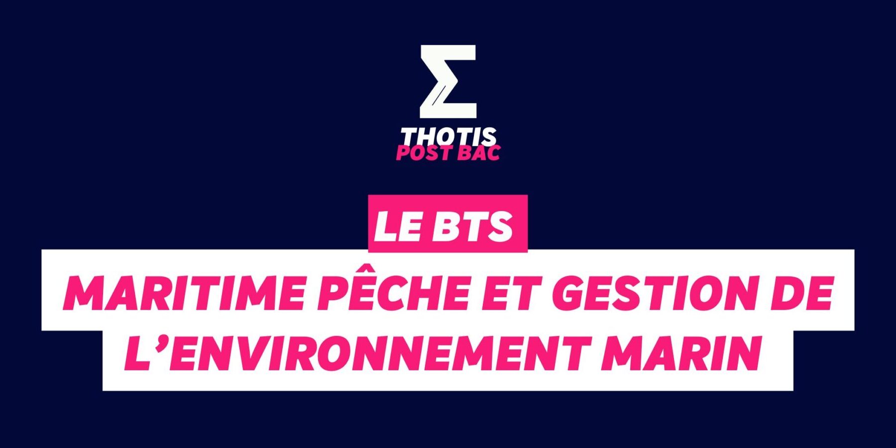 BTS maritime pêche et gestion