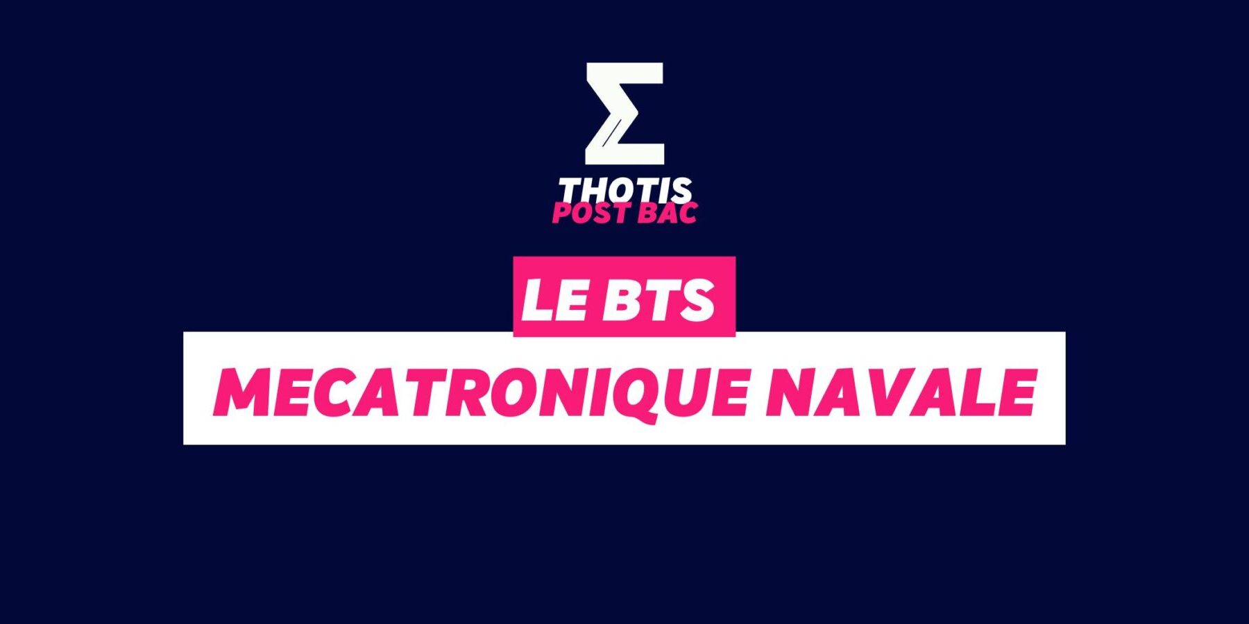 BTS Mécatronique navale